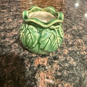 Fitz and Floyd Fisherman’s Fortune leaf ceramic  Small Planter